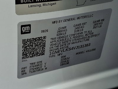 2027 Chevrolet Traverse RS