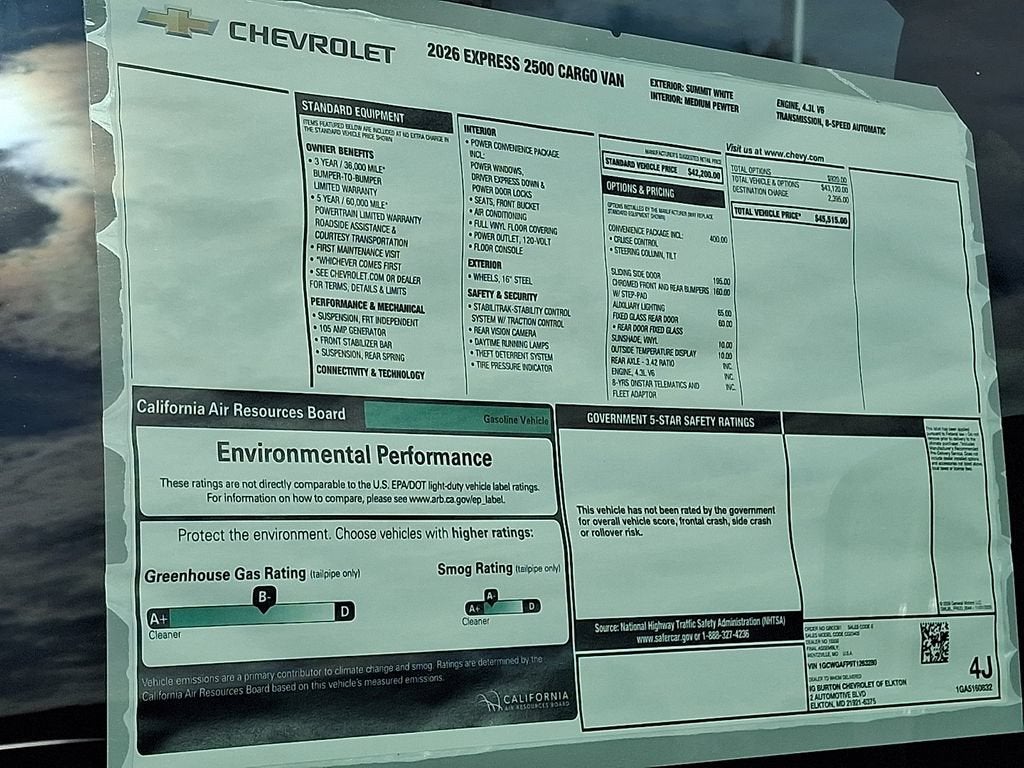 2026 Chevrolet Express Cargo WT