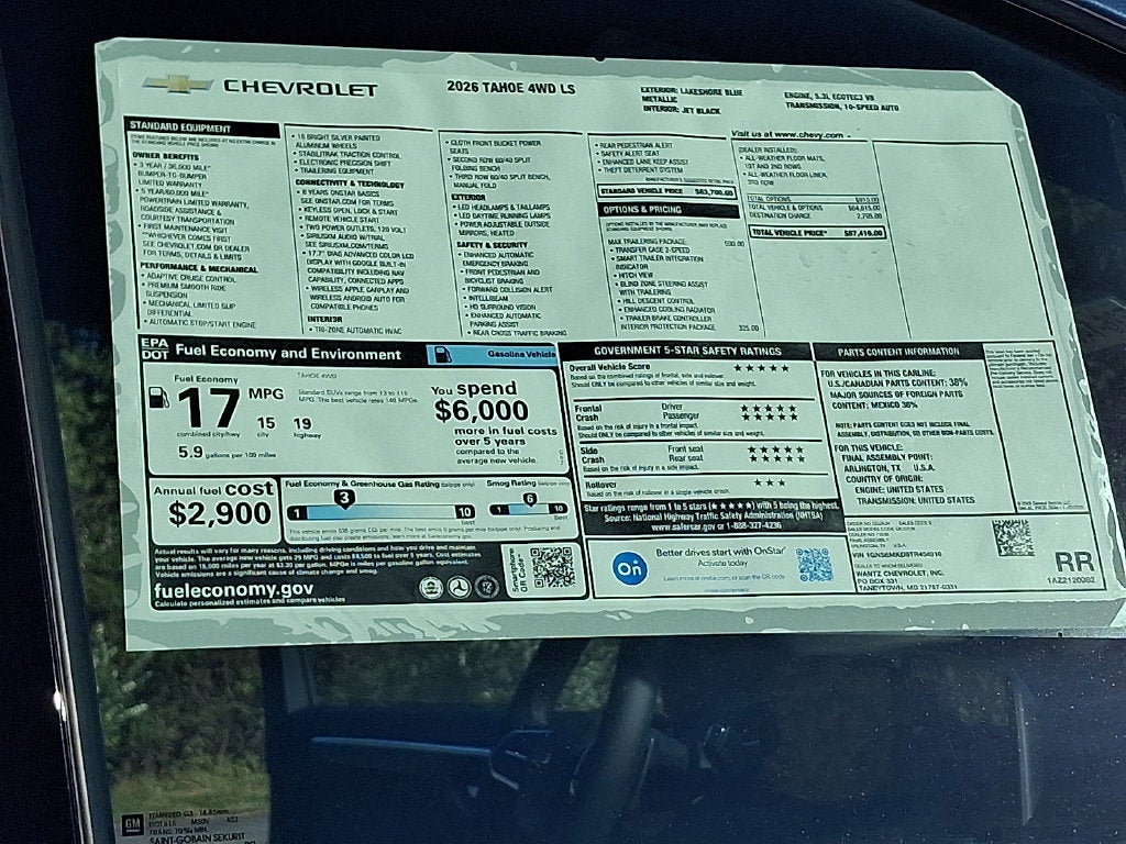 2026 Chevrolet Tahoe LS