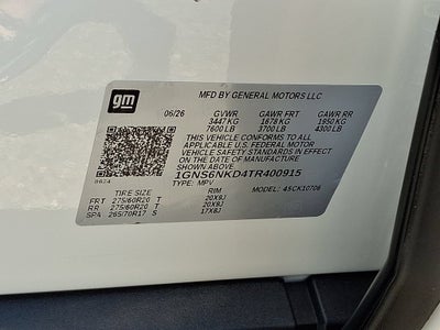 2026 Chevrolet Tahoe LT