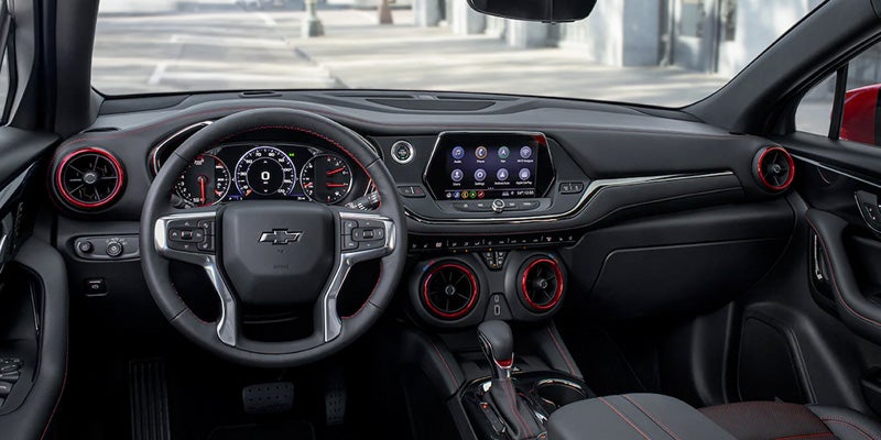 2022 Chevrolet Blazer interior dashboard looking out front windshield