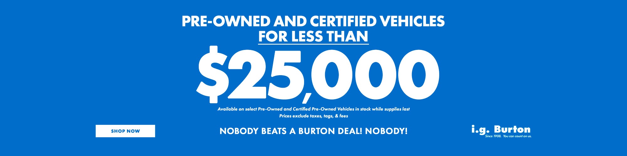Pre-Owned under $25,000